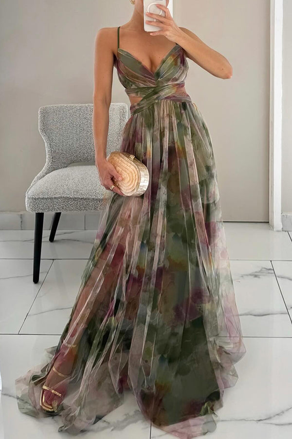 Saioa | Vestido largo floral de mujer con estilo romántico