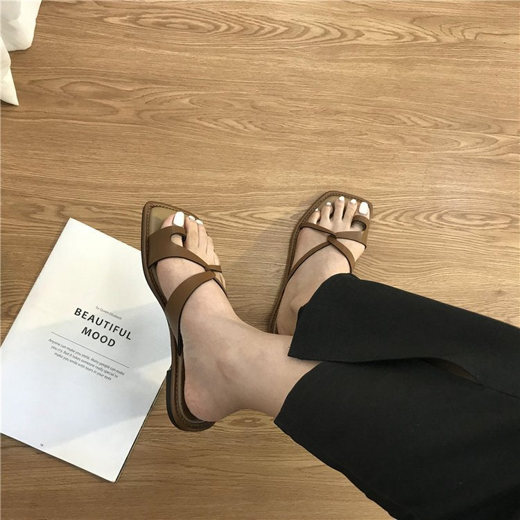 Ana Mae | Sandalias de Verano con Anillo en el Dedo Mujer 2025 Cómodas y Elegantes