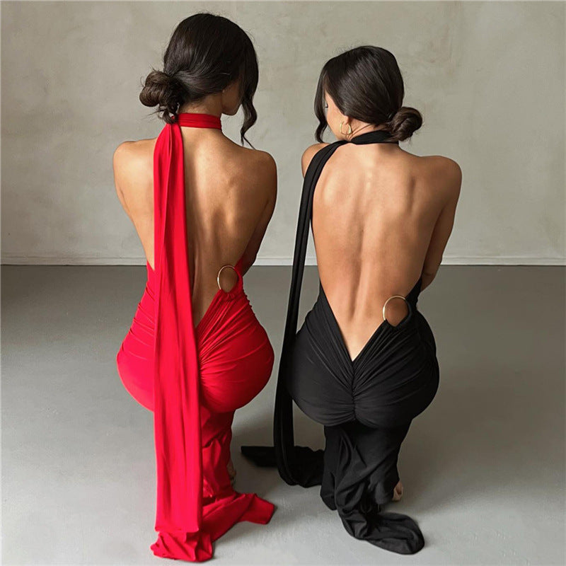 Macarena | Vestido largo de fiesta con espalda descubierta