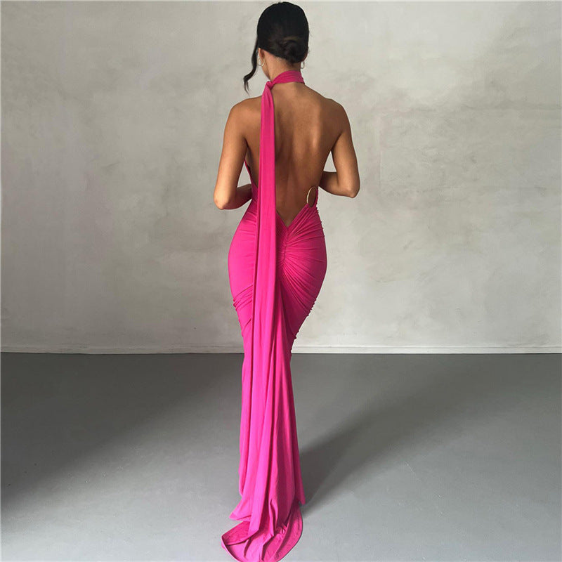 Macarena | Vestido largo de fiesta con espalda descubierta