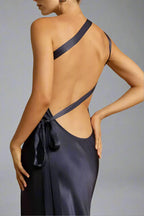 Fabiola | Vestido satinado de un hombro – elegante y sofisticado