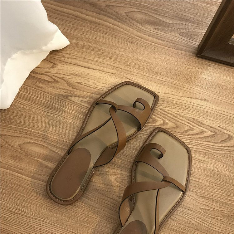 Ana Mae | Sandalias de Verano con Anillo en el Dedo Mujer 2025 Cómodas y Elegantes