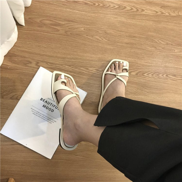 Ana Mae | Sandalias de Verano con Anillo en el Dedo Mujer 2025 Cómodas y Elegantes