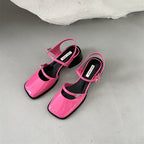 Sara Eve | Sandalias Mary Jane Mujer Tacón Grueso Hebillas Elegantes 2025