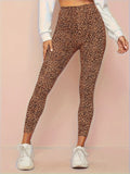 Abril | Leggings de cintura alta para mujer con estampado de leopardo
