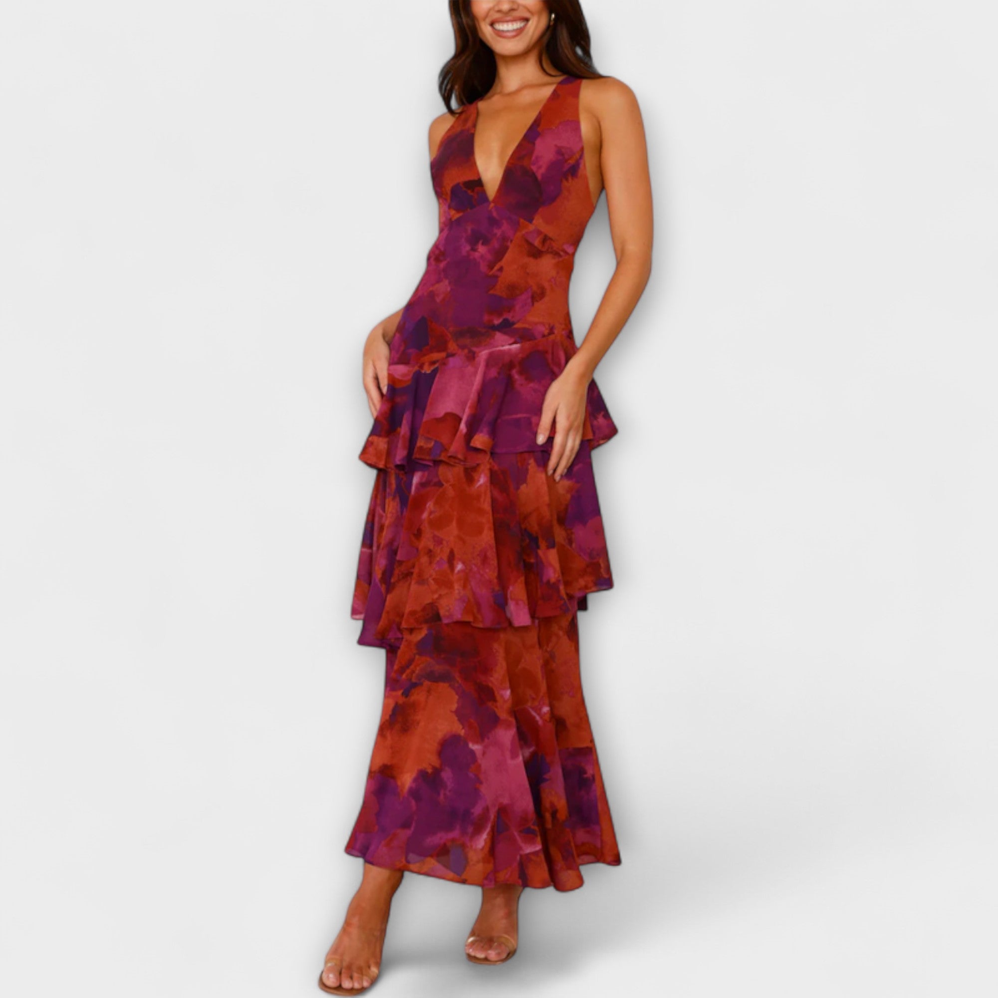 Ami | Vestido maxi ligero con escote en V profundo