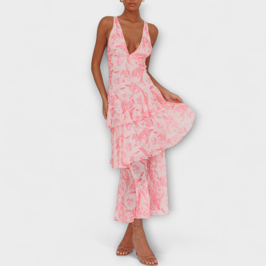 Ami | Vestido maxi ligero con escote en V profundo