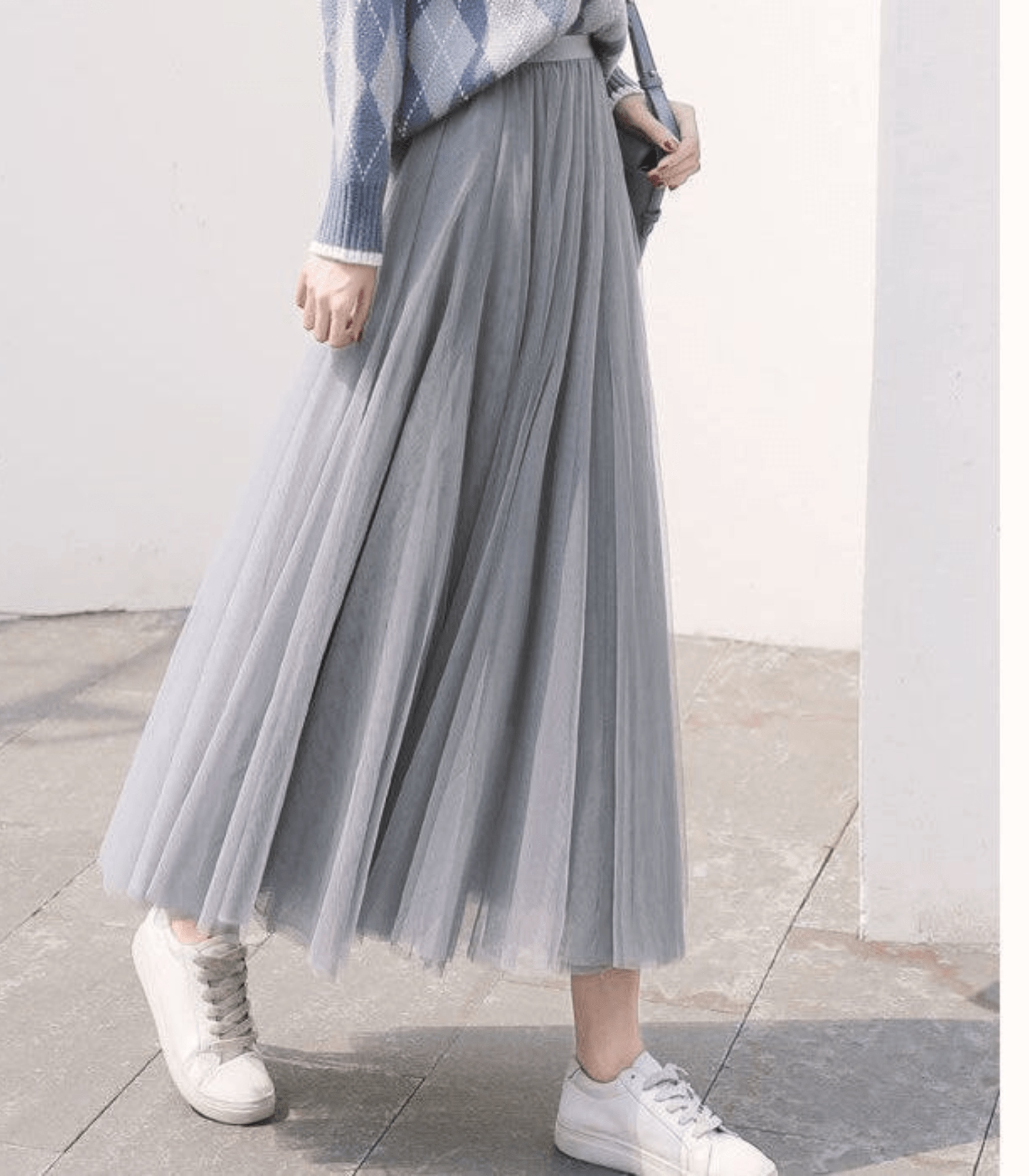 Chantal | Falda larga maxi de mujer con cintura alta y tejido ligero