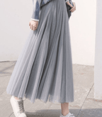 Chantal | Falda larga maxi de mujer con cintura alta y tejido ligero