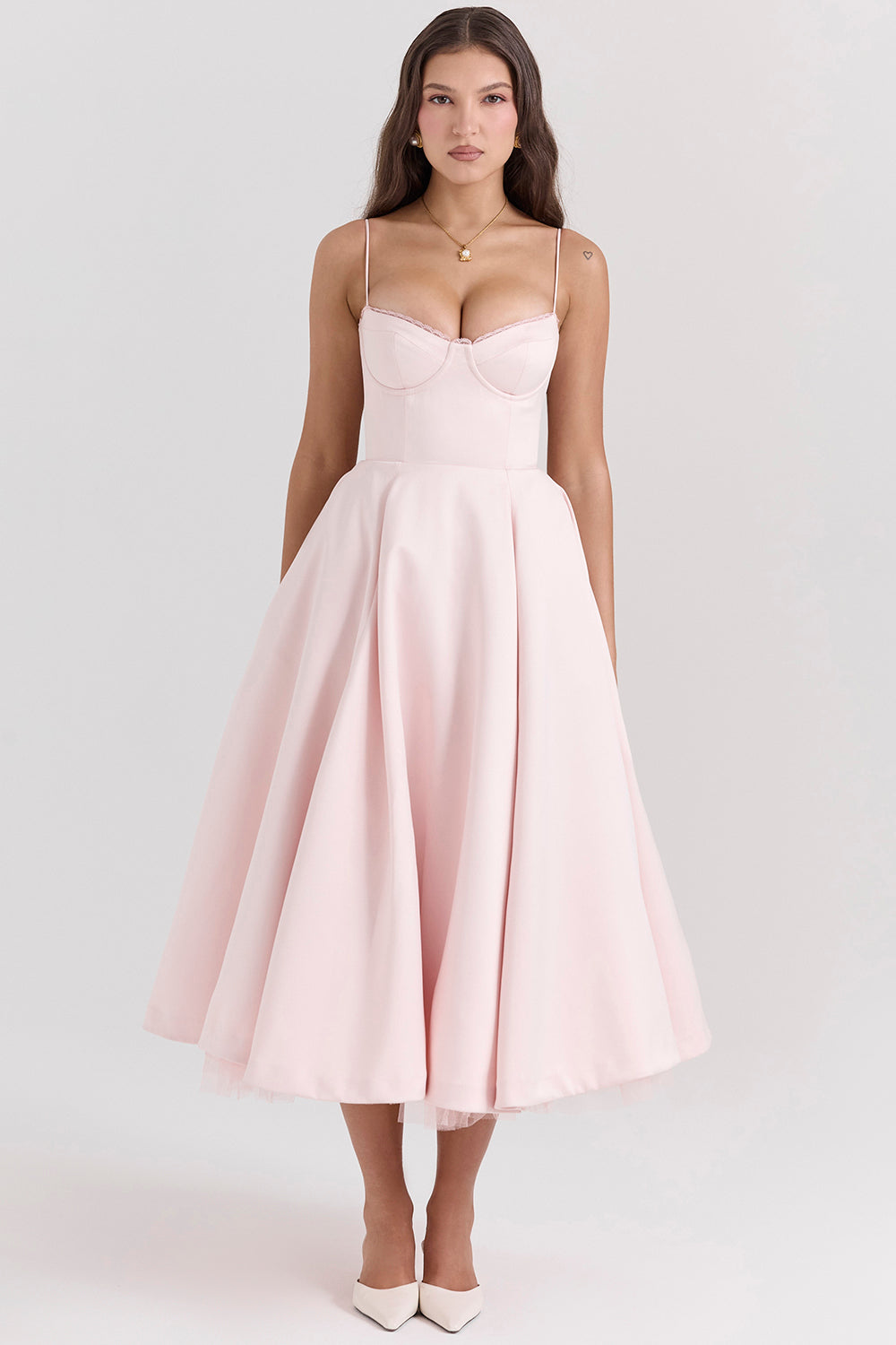 Edurne – Vestido midi de cóctel elegante para fiestas y eventos