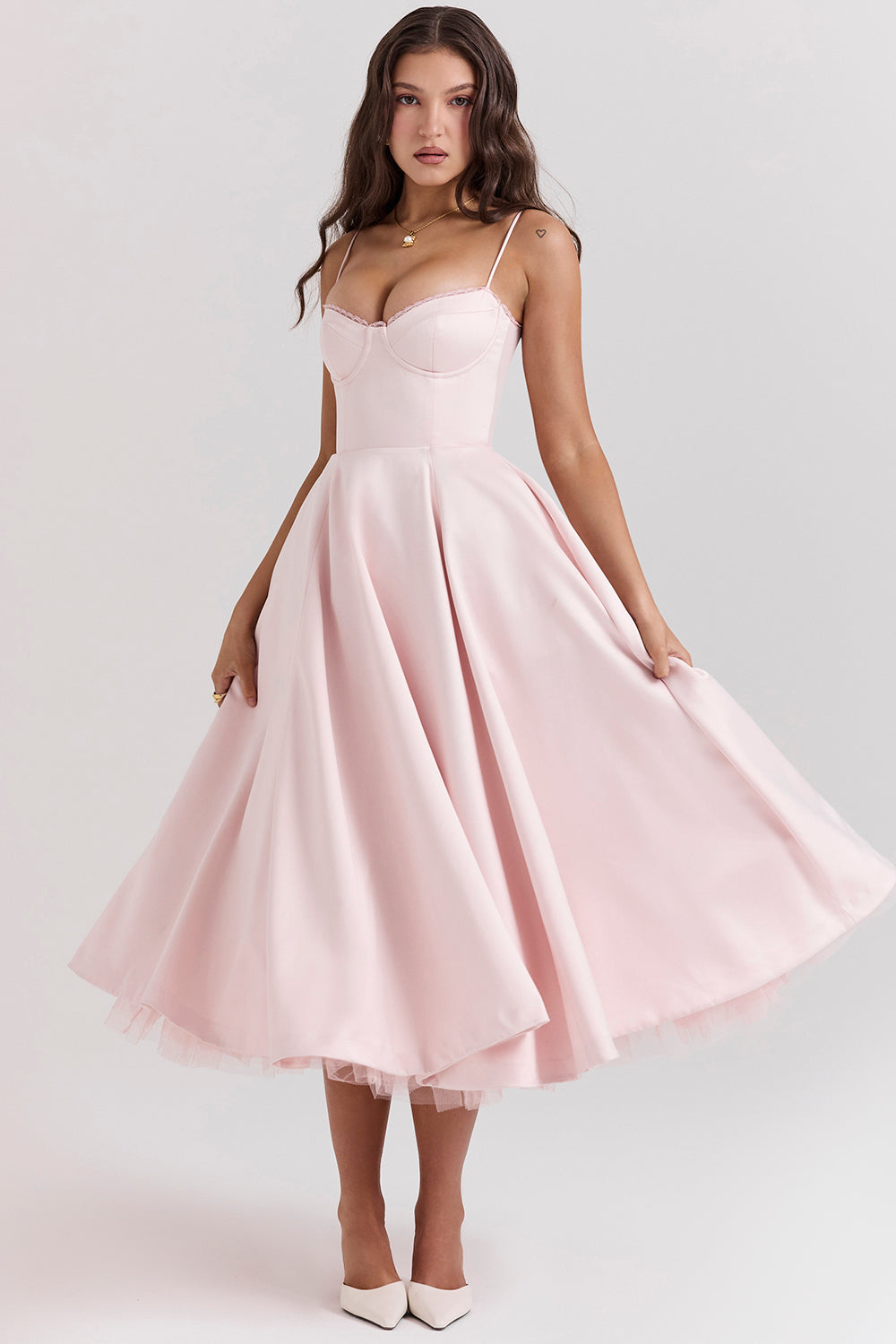 Edurne – Vestido midi de cóctel elegante para fiestas y eventos
