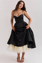 Edurne – Vestido midi de cóctel elegante para fiestas y eventos