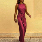 Maialen | Vestido de noche sin mangas con cinturón – elegancia minimalista